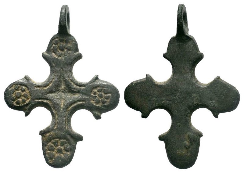 Byzantine Silver Cross, 7th - 11th C. AD.

Condition: Very Fine

Weight: 3.51 gr...