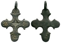 Byzantine Silver Cross, 7th - 11th C. AD.

Condition: Very Fine

Weight: 3.51 gr
Diameter: 32.26 mm
