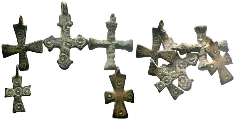 5x Wearable Byzantine Cross Pendants, 7th - 11th C. AD.

Condition: Very Fine

W...