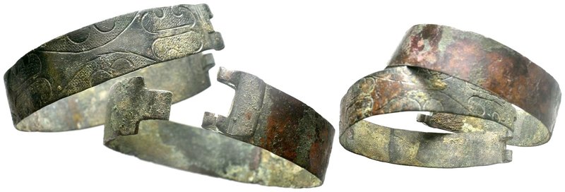 2x Decorated Viking Bracelet, 9th - 11th C. AD.

Condition: Very Fine

Weight: 
...