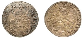 CASALE. Guglielmo II Paleologo (1494-1518) - Cornuto. Stemma sormontato da coroona con cimiero e drappeggio. R/ S. Teodoro a cavallo trafigge il drago...