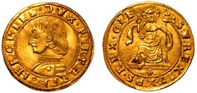 FERRARA. Ercole d'Este (1471-1505) - Ducato. Busto a testa nuda e corazzato a s. R/ Cristo che risorge dal sepolcro. RMM. 3.
 g. 3,49
Molto raro
 R...