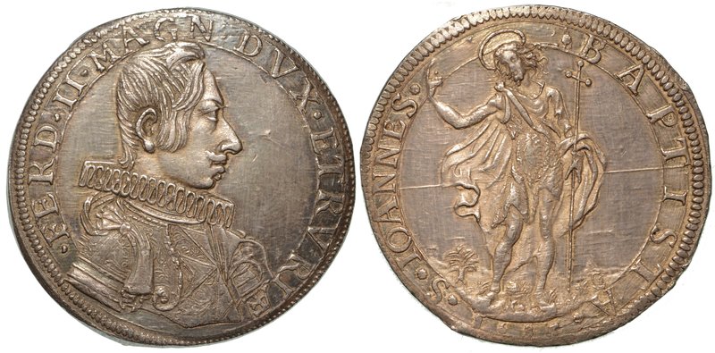 FIRENZE. Ferdinando II de' Medici (1620-1670) – Piastra 1635. Busto maturo, cora...