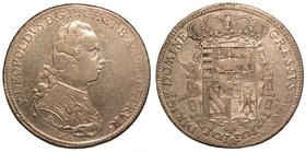 FIRENZE. Pietro Leopoldo di Lorena (I periodo, 1765-1790). Francescone 1779 (serie “codino”). Busto a d. R/ Stemma sannitico coronato. CNI. 86.
 MIR....