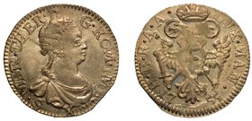 MANTOVA. Maria Teresa d'Asburgo (1740-1780) - Da 5 soldi 1755. Busto diademato a d. R/ Aquila bicipite coronata. CNI, 27v.
g. 2,07
Molto rara
Usual...