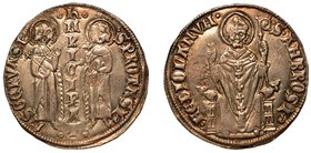 MILANO.
 Enrico VII di Lussemburgo (Imperatore, 1312 - 1313) – Grosso (da 2 soldi ?). I Santi Gervasio e Protasio. R/ S. Ambrogio in cattedra benedic...