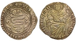 MILANO.
 Gian Galeazzo Visconti (II periodo: 1395-1402) – Grosso. Biscia viscontea con ai lati G-3 e sopra un globetto, in cornice quadrilobata. R/ S...