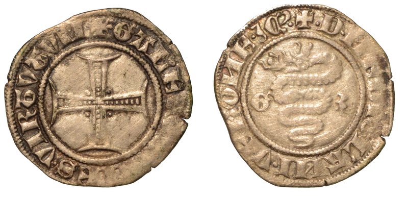 MILANO.
 Gian Galeazzo Visconti (II periodo: 1395-1402) –
Sesino o mezzo soldo...