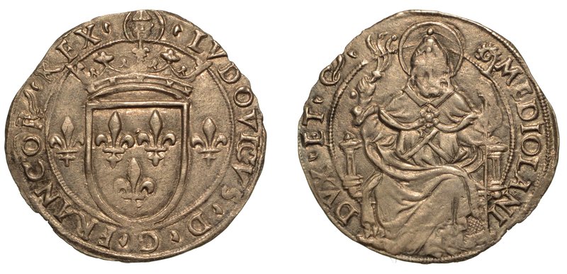 MILANO.
Ludovico XII d’Orleans
(1500-1513) - Grosso regale da 6 soldi. Scudo d...