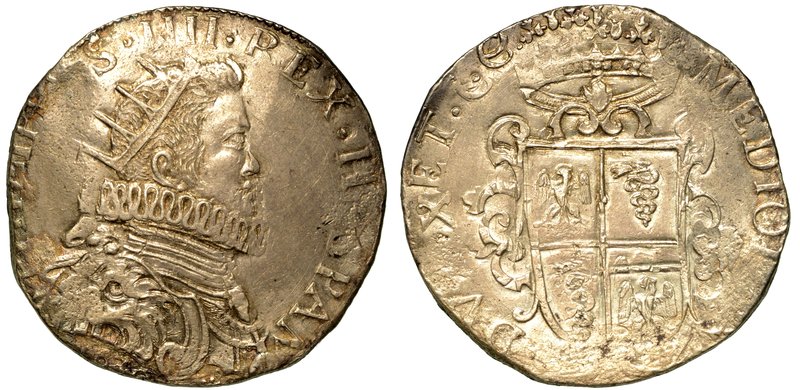 MILANO.
 Filippo IV di Spagna (1621-1665) -
Ducatone 1630. Busto a d. con test...