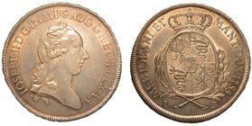 MILANO.
 Giuseppe II d'Asburgo-Lorena (1780-1790) - Monetazione di tipo lombardo.
 Mezzo scudo 1785. Busto laureato a d. R/ Stemma coronato. Crippa ...