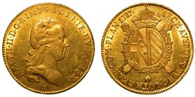 MILANO.
 Giuseppe II d'Asburgo-Lorena (1780-1790) - Monetazione di tipo imperiale.
Sovrano 1787. Busto laureato a d.
R/ Stemma coronato. Crippa 13/...