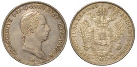 MILANO. Francesco I d'Asburgo-Lorena (1815-1835)
– Mezzo scudo nuovo (o fiorino) 1824.
Testa a d. laureata.
R/
Aquila bicipite coronata e caricata...