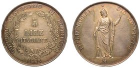 MILANO.
Governo Provvisorio (1848) - 5 lire 1848. Valore tra rami di lauro e quercia. R/ L'Italia turrita in piedi. Crippa 3/A.
 g. 24,99
Lieve col...