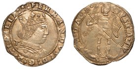 NAPOLI.
 Ferdinando I (1458-1494) - Coronato. Busto coronato a d.; dietro sigla T. R/ L'Arcangelo Michele trafigge il drago.
 Cag. E/159V.
 MIR. 69...