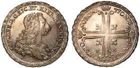 PALERMO. Carlo III (1734-1759) - Da 6 tarì 1735. Busto a testa nuda a d. R/ Croce con gigli negli angoli. Gig. 35b.
g. 13,60
 arg
 SPL/q.FDC
Una m...