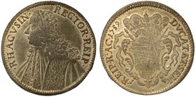 RAGUSA. REPUBBLICA (1526-1805) - Tallero Rettorale 1759. Busto a s. R/ Stemma coronato.
Dav. 1639.
g. 28,52
Graffi di conio al rovescio.
arg
 BB