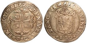 VENEZIA.
 Francesco Erizzo (1631-1646) - Scudo della croce.
Croce ornata, accantonata da quattro foglie di vite (GC). R/ Stemma con leone in soldo. ...