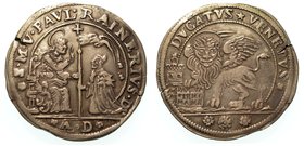 VENEZIA.
 Paolo Renier (1778-1789) – Ducato. S. Marco consegna il vessillo al Doge
(sigle A D). R/ Leone alato. Paolucci 26.
g. 22,41
Frattura mar...