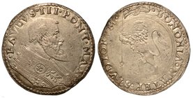 PAOLO III (1534-1549). BOLOGNA. Bianco. Busto a testa nuda a d. R/ Leone vessilifero rampante a s. Munt. 100. g. 5,51 Minime schiacciature di conio.
...