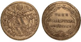 CLEMENTE XII (1730-1740) - Testone 1735 A. V. Stemma sormontato da chiavi decussate e tiara. R/ URBE NOBILITATA. Munt. 54.
 g. 8,17
 arg
q.BB