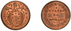 PIO VI (1775-1799) -
Baiocco A.XV (SPL) - Da 2 baiocchi A. XIX (BB) - Da 2 baiocchi A. XX.
(MB/BB) - Da 2 baiocchi A. XXI (MB/BB) -
Quattrino roman...