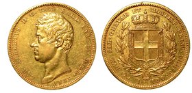 SAVOIA. Carlo Alberto (1831-1849) – 100 lire 1834 Torino. Busto a testa nuda a s. R/ Stemma sabaudo coronato. Gig. 5.
g. 32,25
Colpetti
 oro
(no i...