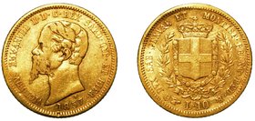 SAVOIA.
Vittorio Emanuele II (Regno di Sardegna: 1849-1861) - 10 lire 1857 Torino.
 Busto a s. R/ Scudo coronato, ornato del collare dell'Annunziata...