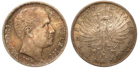 SAVOIA. Vittorio Emanuele III (1900-1946) - 2 lire 1902. Busto a d. R/ Aquila araldica coronata. Gig. 90 Rara
 g. 10,04
 arg
FDC