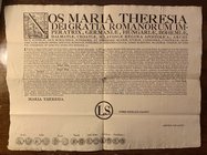 MARIA TERESA D'ASBURGO (1740-1780) Documento sulla monetazione monetaria sotto Maria Teresa.
Stampa, dimensione cm 61x46. Ottime
condizioni
(esamin...