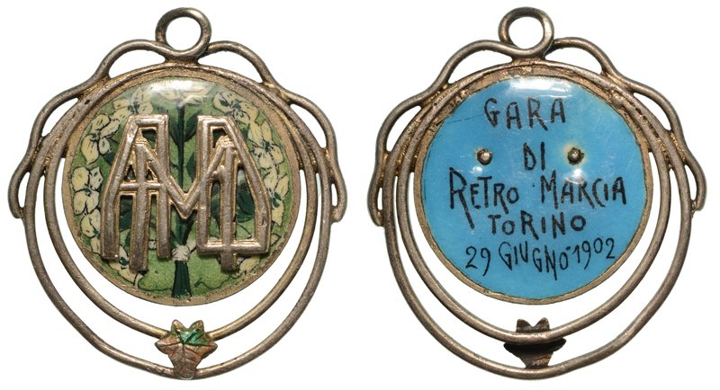 AMD TORINO. Gara di retromarcia 29 giugno 1902. Medaglia. dim. 30x30
