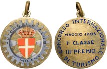 AUTOMOBILE CLUB
MILANO. Concorso internazionale di turismo maggio 1905-1a classe III premio. Medaglia. dim. 35