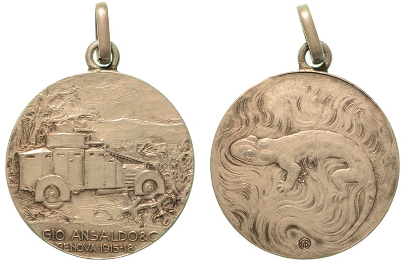 GENOVA. ANSALDO - Medaglia anni 1915-1918.
Opus: S.J.,
diam. 25