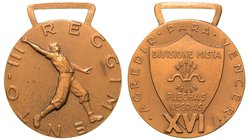 III REGGIMENTO - Medaglia anno XVI 1938.
Opus: S.J. , Cat. Mor. Pag. 136, diam. 35