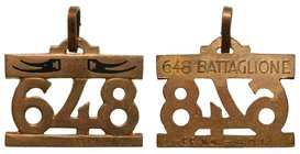 648 BATTAGLIONE CC.NN. A.O.I. - Medaglia s.d., dim. 51x18
rame e smalti