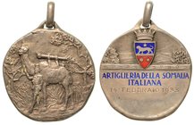 ARTIGLIERIA DELLA SOMALIA ITALIANA - Medaglia anno XI 1933.
Opus: S.J., Cat. Rom.-Zor. 198, diam. 28 argento