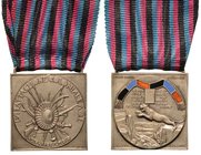 LVI BATTAGLIONE COLONIALE A.O.I. - Medaglia anno XIII 1935., Cat. Rom.-Zor. 139a, dim. 30x30 argento