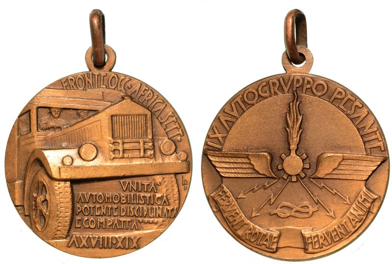 IX AUTOGRUPPO PESANTE - Medaglia anni XVIII 1940 - XIX 1941.
Opus: S.J., diam. ...
