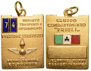 1° PLOTONE TRASPORTI - GRUPPO COMBATTIMENTO FRIULI - Medaglia s.d.,
dim. 24x30
Costituito il 20 settembre 1944 dalla 20ª Divisione fanteria "Friuli"...