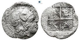 Macedon. Akanthos 470-390 BC. Diobol AR