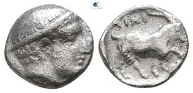 Thrace. Ainos 427-424 BC. Diobol AR