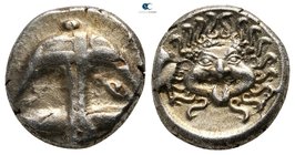 Thrace. Apollonia Pontica circa 480-450 BC. Pale Electrum Drachm AR
