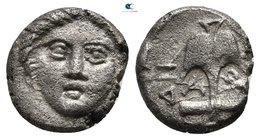 Thrace. Apollonia Pontica circa 375 BC. Diobol AR