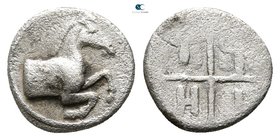 Thrace. Trierus 450-400 BC. Hemiobol AR