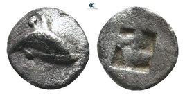 Islands off Thrace. Thasos 435-411 BC. Hemiobol AR