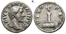 Divus Antoninus Pius AD 161. Struck under Marcus Aurelius. Rome. Denarius AR