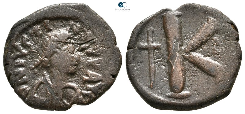 Justin I AD 518-527. Constantinople
Half follis Æ

24 mm., 6,37 g.



ver...