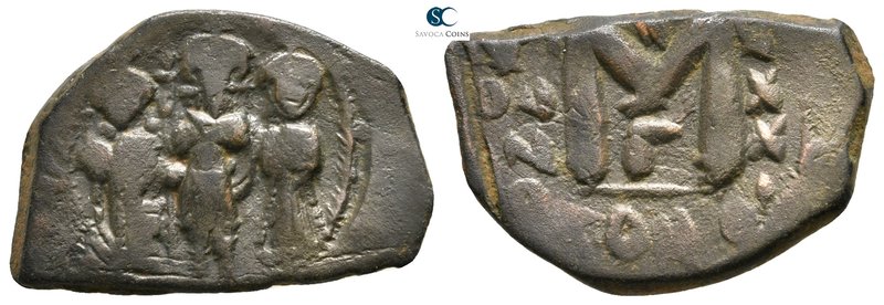 Heraclius & H.Constantine & Martina AD 610-641. Constantinople
Follis Æ

27 m...