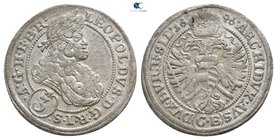Austria. Holy Roman Empire, Brieg (Poland). Leopold I AD 1657-1705. 1696 Břeh / Brzeg / Brieg (GB). 3 Kreuzer AR