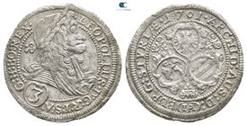 Austria. Holy Roman Empire, Graz. Leopold I AD 1657-1705. 1701 Graz (IA). 3 Kreuzer AR